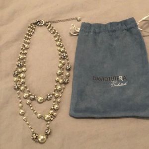 COPY - beautiful Three strand bridal necklace.